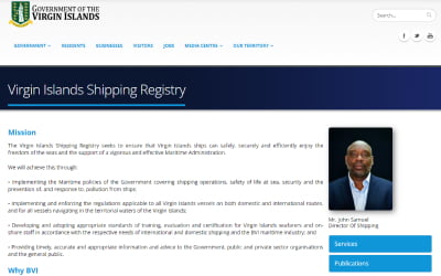 официальный сайт Департамента регистрации судов Британских Виргинских островов