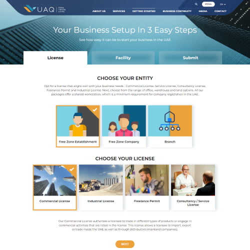 настройка бизнеса в Umm Al Quwain FTZ за 3 шага