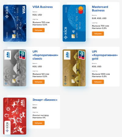 типы дебетовых карт для бизнеса