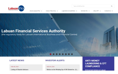  Сайт Labuan Financial Services Authority, LFSA