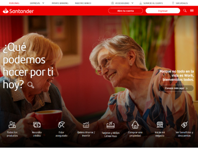 официальный сайт Banco Santander Chile