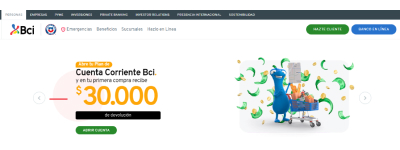 официальный сайт Banco de Credito e Inversiones (BCI)