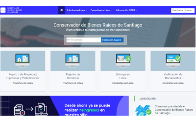 официальный сайт Реестром недвижимости Чили