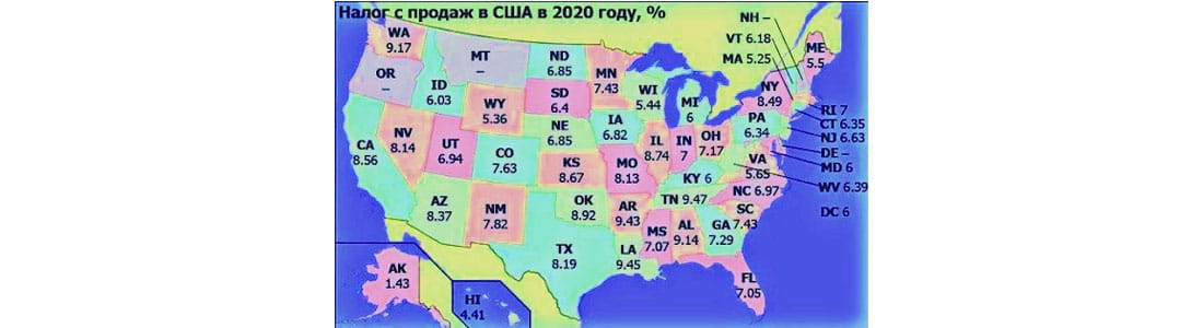 налог с продаж в США 2020